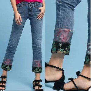 ANTHRO I Patchwork Cuff Slim Boyfriend Jeans by Pilcro & the Letterpress, 27